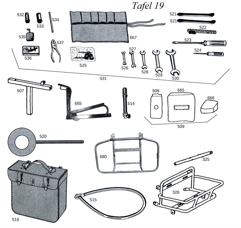 Gepäckträger Tafel 19