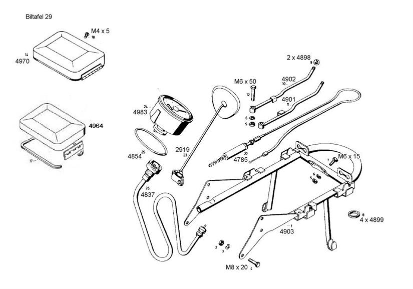 Tacho Rahmen Zubehör Tafel 29