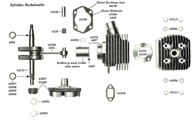 C 50 Super Zylinder Kurbelwelle