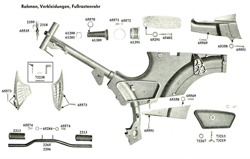 C 50 Super Rahmen Fußraste