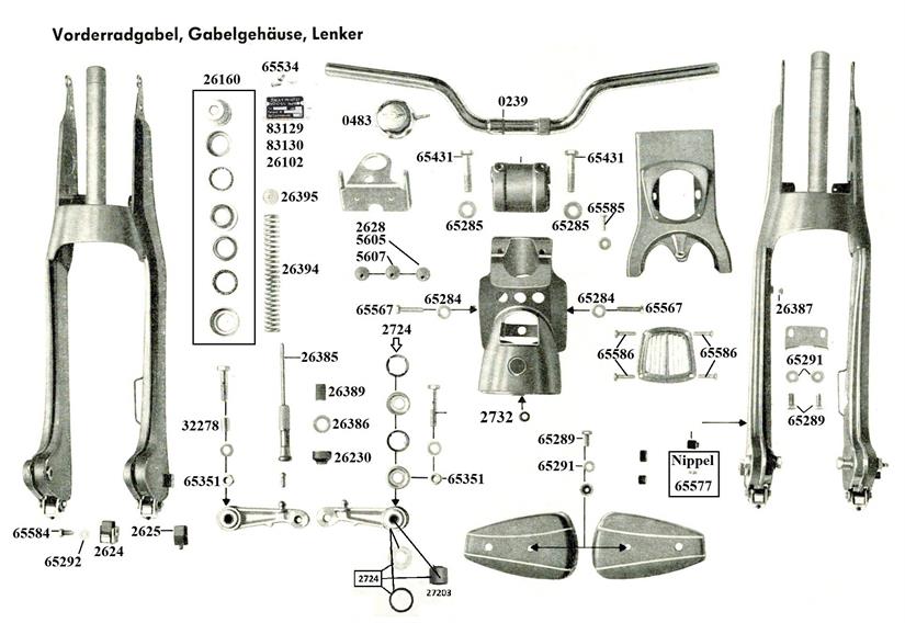 C 50 Super Gabel und Lenker