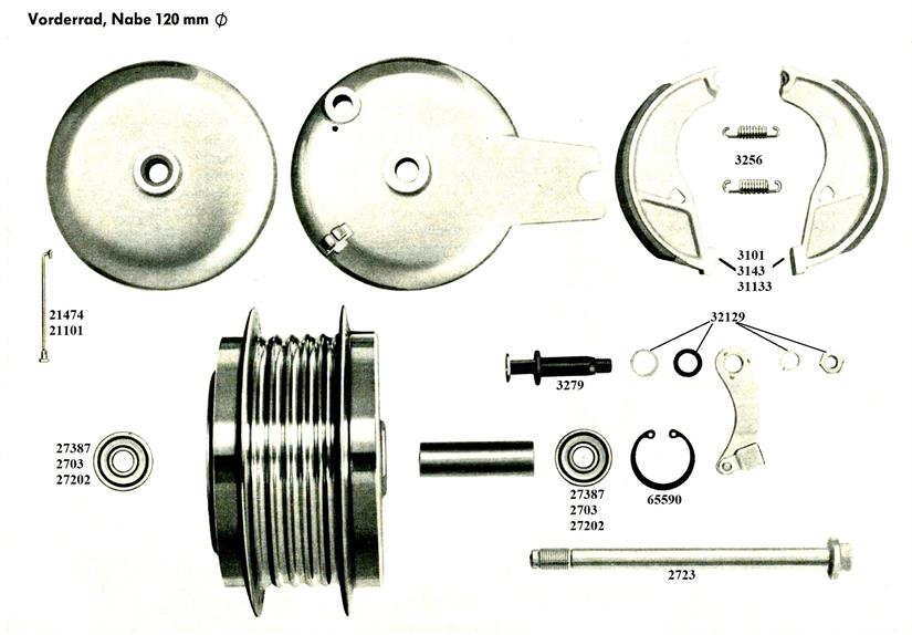 C 50 Super Vorderrad