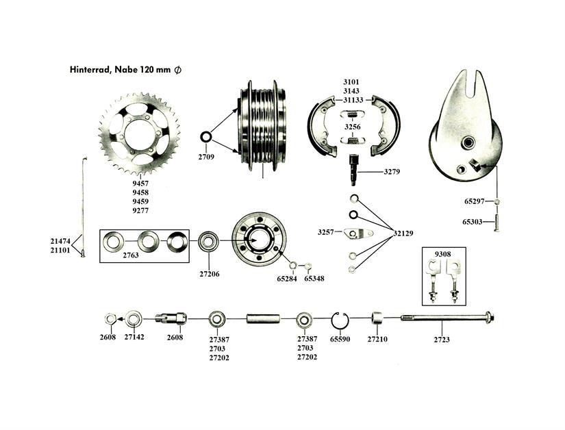 C 50 Super Hinterrad