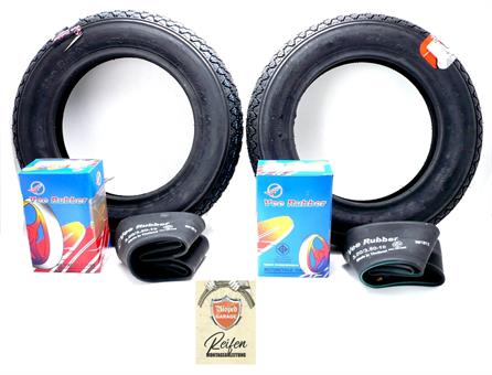 Garelli Europed 25 XLC 3,00  x 10 Zoll Reifen Satz + Schläuche Vee Rubber 7 tlg. 