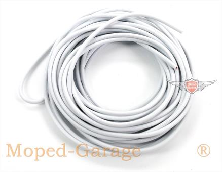 Mofa Moped Mokick Kabel 5m Weiß 0,5qmm 