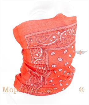 Mofa Moped Motorrad Roller Fahrer Halstuch ZAN Red Paisley 