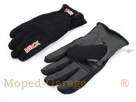 Mofa Moped Stoff Handschuhe Serino Schwarz 