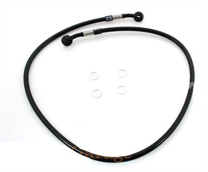 Suzuki RG 125 Gamma Stahlflex Bremsleitung Schwarz 860mm 
