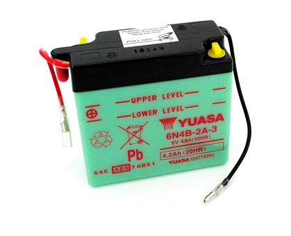 Suzuki GT RV TS 50 80 90 125 Yuasa Batterie 6 Volt 4 Ah Moped 6N4B-2A-3 