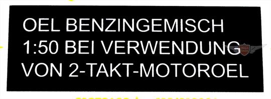 Zündapp Z C KS CS CX M R MOGA Tankaufkleber Aufkleber Gemisch 1:50 Germany 