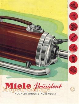 Miele Präsident Staubsauger original Din A5 Werbung Reklame Blatt DIN A4 50er Jahre 