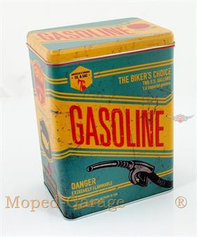 Mofa Moped Roller Motorrad " Gasoline " Blech Box Werkstatt Lager Box Biker Neu 