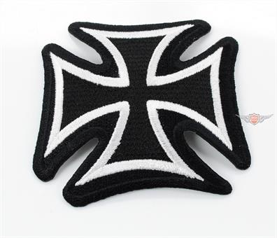 Moped Garage Iron Cross Kutte Patch Aufnäher Jeans Mofa Club Jacke 7cm Mokick 