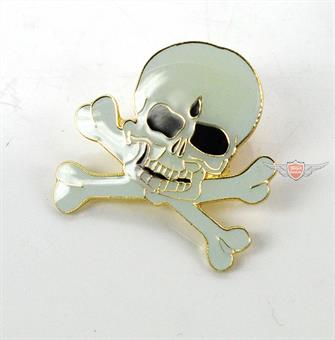 White Skull Anstecker klein Mofa Kutte 