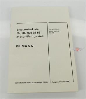 Hercules Prima 5 N Mofa Moped Ersatzteil Liste Teile Katalog Motor Sachs 505 Fahrwerk 