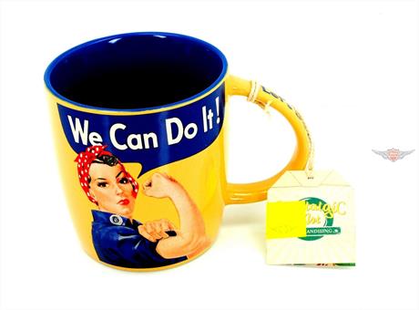 Mofa Moped Roller Motorrad " We can do it" Kaffee Tasse Werkstatt Büro 