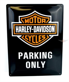 Harley Parking Only Blech Schild Groß 