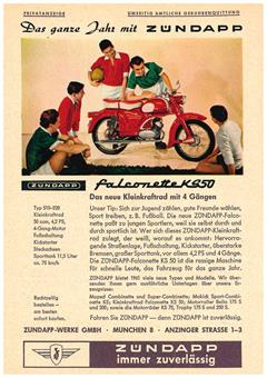 Zündapp "Das ganze Jahr mit Zündapp falconette KS50" original Prospekt A5 Version2 