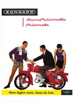 Zündapp "Superfalconette/Falconette" original Flyer/Prospekt A4 Französisch 