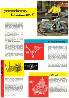 Zündapp "Combinette S" original Flyer/Prospekt A4 Portugiesisch 