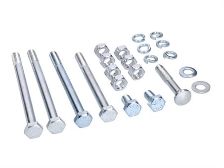 Normteile Set Fußrastenträger, Fußbremshebel, Motorlager, Kippständer für Simson 