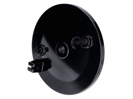 Bremsschild Bremsankerplatte hinten mit Bohrung Bremslichtschalter, schwarz für 