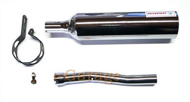 Yamaha DT 50 MX  Chrom Auspuff mit Rohr und Schelle 