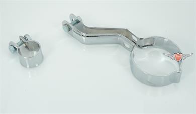 NSU Quickly Chrom Auspuff Halter Schellen Satz 