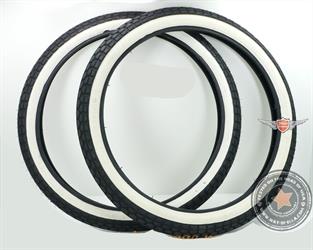 Hercules Weisswand Reifen Satz Continental 2 1/4 x 19 Zoll Mofa Moped Neu * 