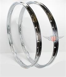 NSU Quickly Moped Chrom Felgen Satz 1,20 x 22 Zoll 