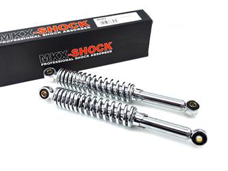 Puch 340mm Chrom Federbeine einstellbar Progressiv Mofa Moped Mokick Neu* 