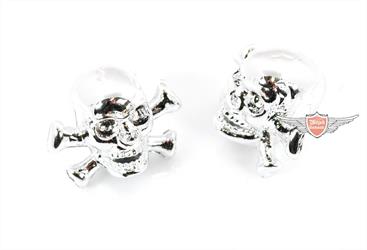 Piaggio Vespa Ciao Bravo Ventil Deckel Kappen Set Totenkopf Skull Bones 