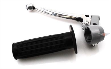 Kreidler Florett Flory MF MP Mofa Moped Rillen Fest Griff Armatur Grau Schwarz Kugel Aluhebel 