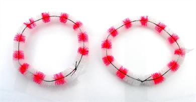 Zündapp Bergsteiger ZR A MOGA Nabenputzringe 120mm Rot/Weiß Mofa Moped NEU 