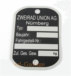 Zweirad Union DKW Victoria Express Rahmen Typenschild 