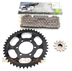 Zündapp CX Hai 50 Typ 448 Original Esjot Kettensatz 12 Ritzel 43 Kettenrad 