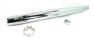 DKW Rixe Moped Mokick Kleinkraftrad Chrom Auspuff mit Schellen 32mm 