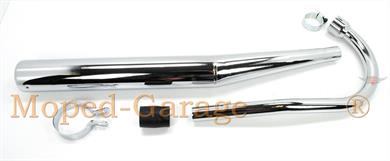 Zündapp CS 50 Moped Auspuff Anlage mit Krümmer 36mm Typ 448 Gummi Schellen 