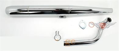 Kreidler Florett LF RM RMC RS LF Auspuff Anlage mit Flansch Krümmer 32mm 6.3 Neu 