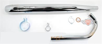 Hercules K 50 Chrom Auspuff Anlage mit Krümmer Schellen 32mm Comet RT 