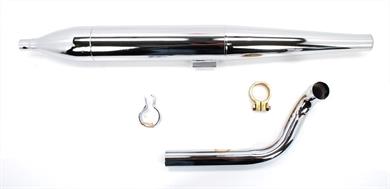 Kreidler Florett K54 Eiertank LF LH Zigarre Auspuff Anlage Steck Krümmer 28mm 