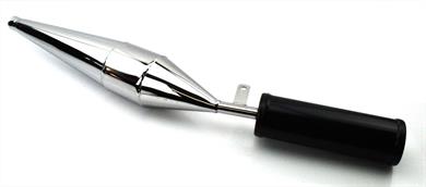 Hercules Prima K MK Chrom Schwarz Tuning Renn Auspuff Resonanz 28mm 