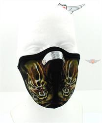 Maske Chopper Jet Helm Black Custom Neopren Warrior 