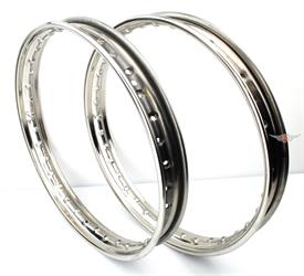 Mofa Moped Mokick Edelstahl Felge Satz 1,50 x 17 Zoll 