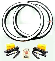 NSU Quickly Weisswand Reifen Schlauch Band Satz 2 x 22 Zoll 26 x 2 7 teilig 