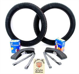 Rex Como Silber Rex Moped Heidenau 2 3/4 x 17 Zoll Reifen Schlauch Band Satz 7 tlg. 