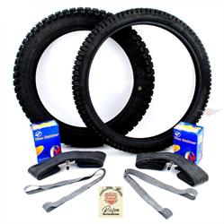 Honda MT 5 50 8 80 Enduro Moped 16 / 19 Zoll Reifen Schlauch Band Satz 7 teilig 