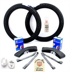 Batavus TS 49 Metzeler 2 3/4 x 17 Zoll Reifen Schlauch Band Satz 9 tlg. 