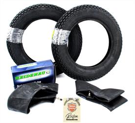 Zündapp Bella 3,50 x 12 Zoll Reifen Schlauch Satz 5 teilig 