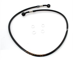 Zündapp KS 50 Super Sport Stahlflex Bremsleitung Schwarz 985mm 